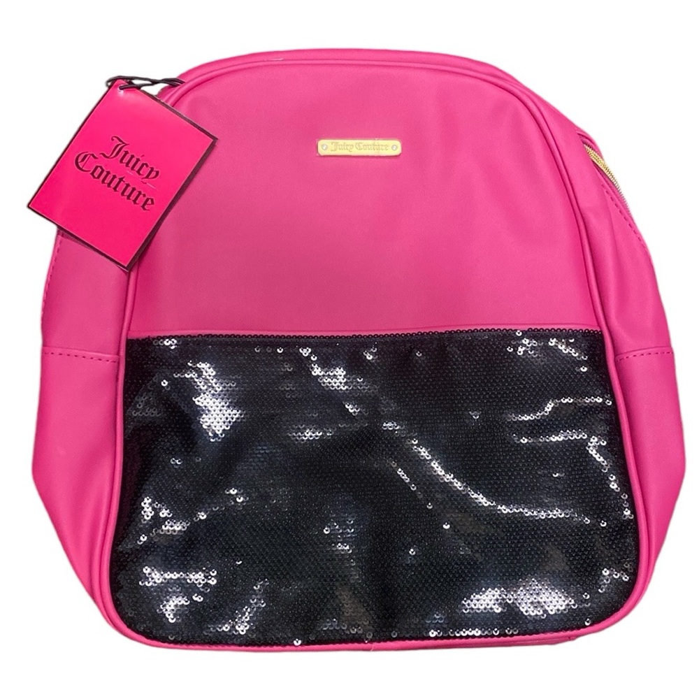 Juicy Couture Colorblock Pink & Black backpack with Sequins New Giftable